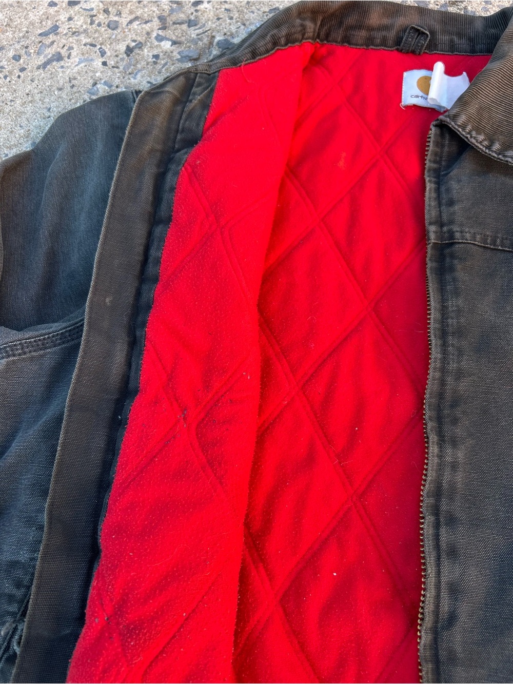 Vtg 90s Distressed And Faded Carhartt Jacket J13 BLK Santa Fe Size M - Picture 9 of 11